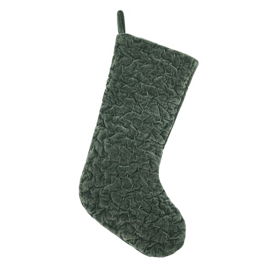 Michaels, 19" Quilted Velvet Stocking by Ashland® – Category: Bough & Berry